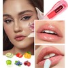 Lip Gloss with Fruit Flavour, Glossy Hydrating Lip Gloss Kit,