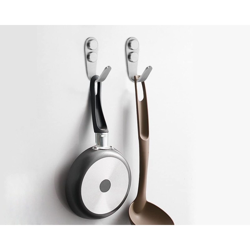 Mokife Coat Hooks Brushed Stainless Steel Pack of 6 Silver