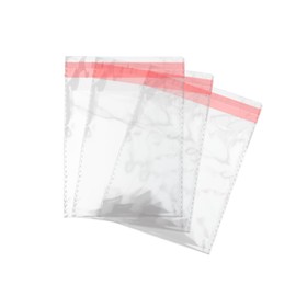 Cellophane bags (200 pieces) transparent with self-sealing strip, 200 adhesive cellophane clear bag in various sizes. Candy bags, cookie bags, bags for gifts, jewelry, books, cards, etc. (Transparent, 5x5 In)