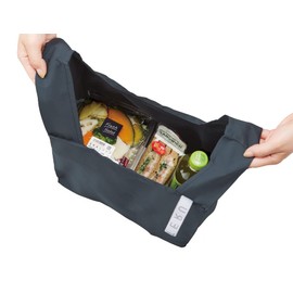 MOTTERU Kururito Daily Bag, Charcoal Black, Eco Bag, Stylish, Foldable, Compact, Cloth, Cute, Outdoor Gift