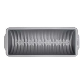 Städter We Love Baking Metal Venison Back Mould 30 x 11 cm Height 6 cm Capacity 1500 ml Temperature Resistant up to 250 °C 661448 Silver