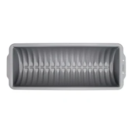 Städter We Love Baking Metal Venison Back Mould 30 x 11 cm Height 6 cm Capacity 1500 ml Temperature Resistant up to 250 °C 661448 Silver