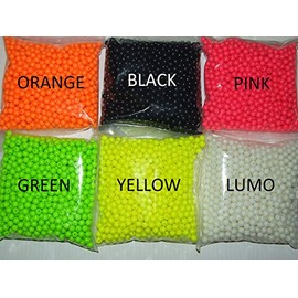 8mm FLURO ATTRACTOR BEADS LUMO ORANGE BLACK PINK GREEN YELLOWMIXED SEA FISHING RIG MAKING BEACH BOAT PIER (BLACK)