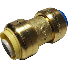 1 Piece XFITTING 1/2" Push Fit x 1/2" PB (polybutylene) Conversion Coupling, Brass