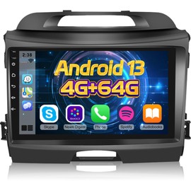 [4+64G] NHOPEEW Android 13 Car Stereo for KIA Sportage 3 2010-2016 - 9 Inch HD Touchscreen Car Radio with Wireless CarPlay & Android Auto / 32 EQ/WiFi/GPS/SWC/Bluetooth + AHD Backup Camera