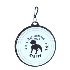 Travel Dog Bowls - Collapsible Bowl - Large Dogs (Staffy)