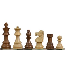 Sunrise Chess & Games French Lardy Chess Pieces - Acacia & Boxwood, 3.5 Inches, Handmade, Elegant Design, Premium Quality