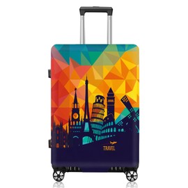 Naapesi Elastic Travel Luggage Cover, Anti-Scratch Protective Suitcase Cover with Zipper, Fits 18-32 Inch Luggage, Washable Trolley Case Cover for Travel