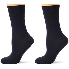 Nur Die Women's Damen Feine Komfort Socke, Blue-Blau (maritim 190), 35/38 (EU)