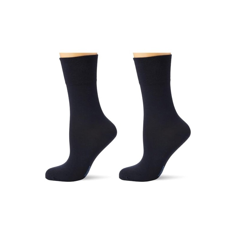 Nur Die Women's Damen Feine Komfort Socke, Blue-Blau (maritim 190),