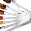 ONEKEYI Stainless Steel Measuring Spoons Set of 7 with Leveler,Rectangular