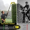 4-in-1 Pole Hedge Trimmer Cordless, Electric Hedge Trimmer and Grass