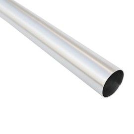 AC PERFORMANCE 2.5" OD x 24" Length Aluminum Straight Air Intake Pipe Seamless Tube, 0.071" Wall Thickness, Brush Finished