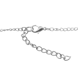 Natural Dendrite Opal Beads Dainty Bar Necklace, Gemstone Silver Jewelry 18" Chain, Energy Healing Crystal, Wedding Birthday Gift For Her (Opal)