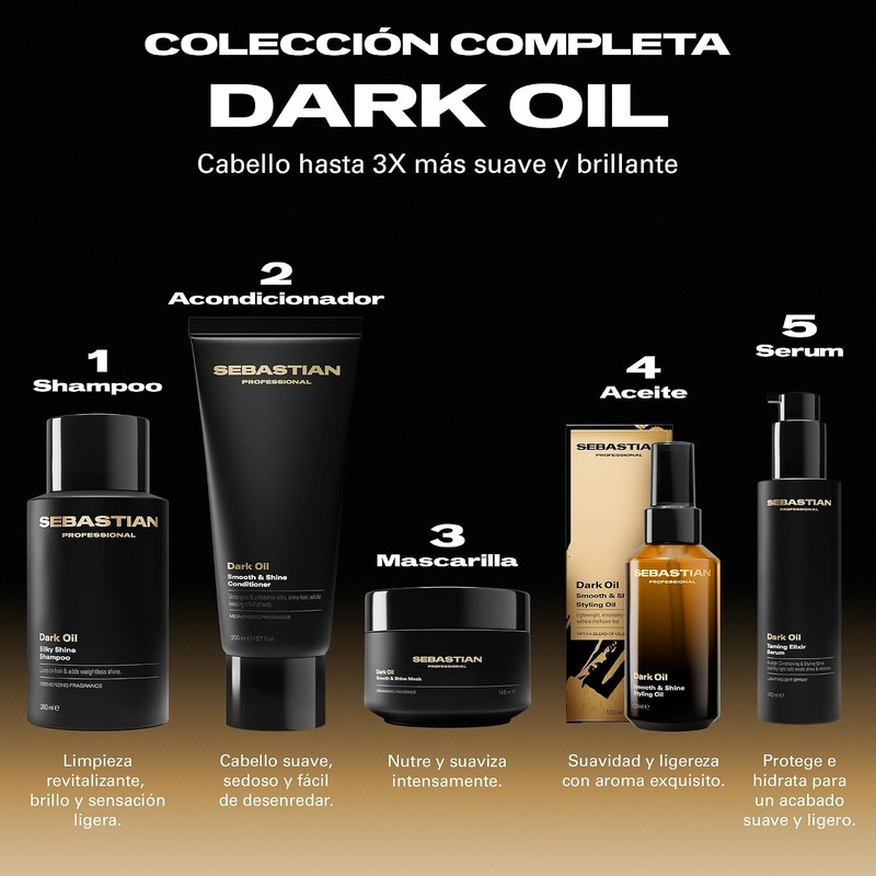 Sebastian Professional Dark Oil Acondicionador Ligero Suavizante 200 ml