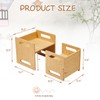 HOMMOW Montessori Table and Chair Set,Bamboo Wood Weaning Table and