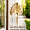 4" Solid Polished Brass Bell Marine Nautical Wall Mounted Hanging