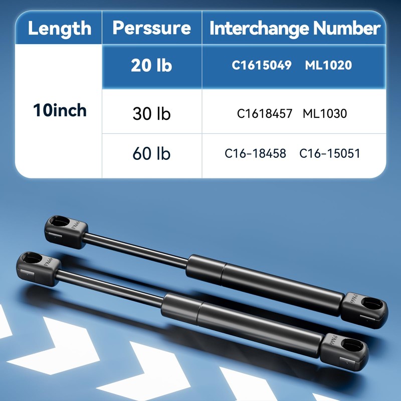 10 inch 20lb/89N Gas Struts Prop, 10" Gas Piston Hydraulic