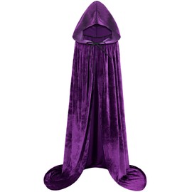 qikqik Sarah Sanderson Costume Adult Raven Costume Women Raven Cape Purple Cloak Purple Cape with Hood Sarah Sanderson Cape