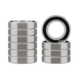 XIKE 688-2RS Sealed Ball Bearings 8x16x5mm Bearing Steel｜Pre-Lubricated｜Double Rubber Seals｜688RS Miniature Deep Groove Ball Bearing, Pack of 10.