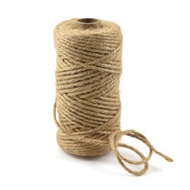 164 Feet Long Jute Twine String 1/8 in(3mm) Natural Brown Rope String for DIY Arts Crafts Gift Wrapping Packing Gardening Crochet Knitting Macrame Decor
