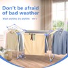 YUBELLES Clothes Drying Rack, Gullwing Laundry Rack, Collapsible, Space-Saving Laundry