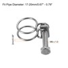 sourcing map 10Pcs Double Wire Hose Clamp, 17-20mm Adjustable Stainless