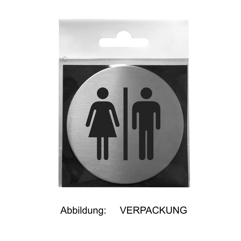 OFFORM Stainless Steel Door Sign "Shower / Bathroom" Ø 75