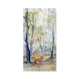 IHR Ideal Home Range Dinner Napkins Disposable 3-Ply Paper Hand Towels, 8.5" x 4.5", Amber Woods, 16-Count