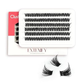 EXTENIFY 13mm Individual Lashes D Curl 80D Cluster Lashes 120pcs Eyelash Extenisons, DIY Lashes at home, Easy to Apply