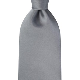 KissTies 63'' XL Mens Gray Tie Satin Ties Extra Long Necktie For Big And Tall Men