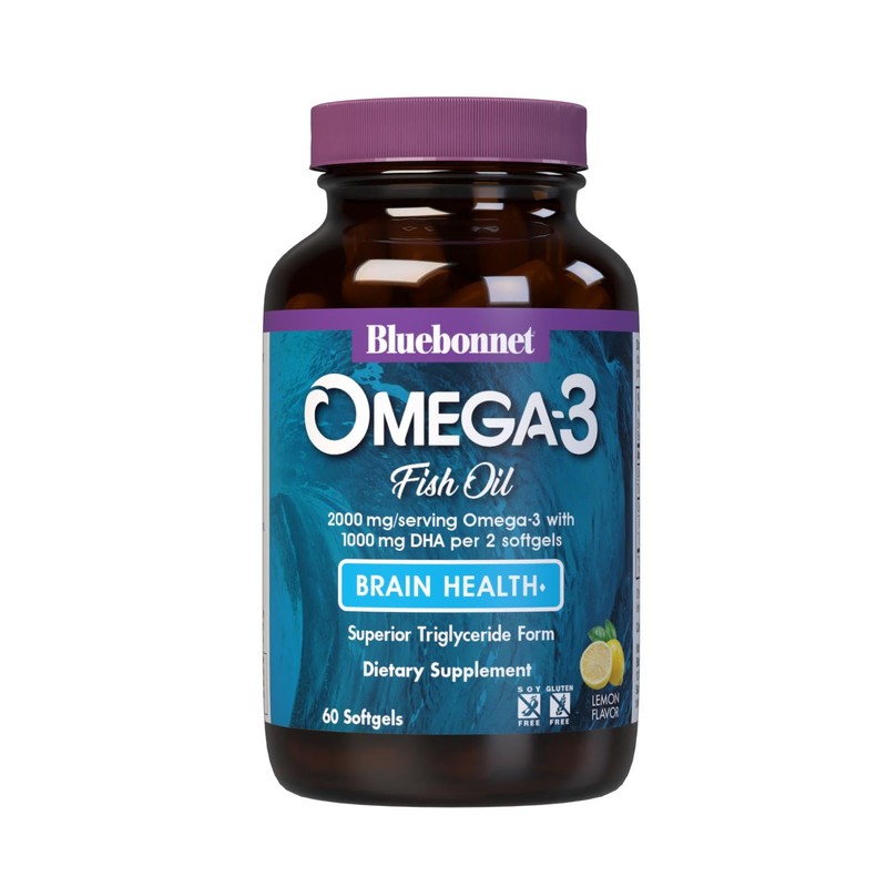 BlueBonnet Nutrition Omega-3 Brain Formula Softgels, 60 Count