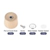 sourcing map Universal Pot Lid Knob, Wooden Replacement Knob 41x34mm