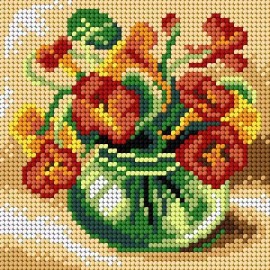 Orchidea Needlepoint canvas for halfstitch without yarn Nasturtium 2897D - Pr...