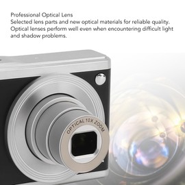 Pomya Cámara Digital de Apuntar y Disparar, Cámaras Digitales 4K 4K para Fotografía con Pantalla Principal de 2,88 Pulgadas y Pantalla Secundaria de 1,58 Pulgadas, Regalos de Cámara