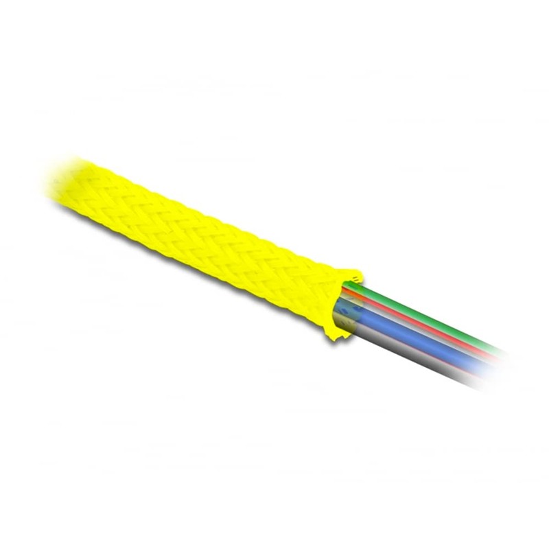 Delock Braided Hose Extendible 2 m x 38 mm Yellow