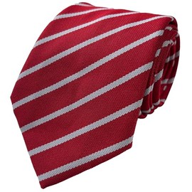 Great British Tie Club School Ties (21 Single Stripe Variations) Primary Junior Size (Red & White)