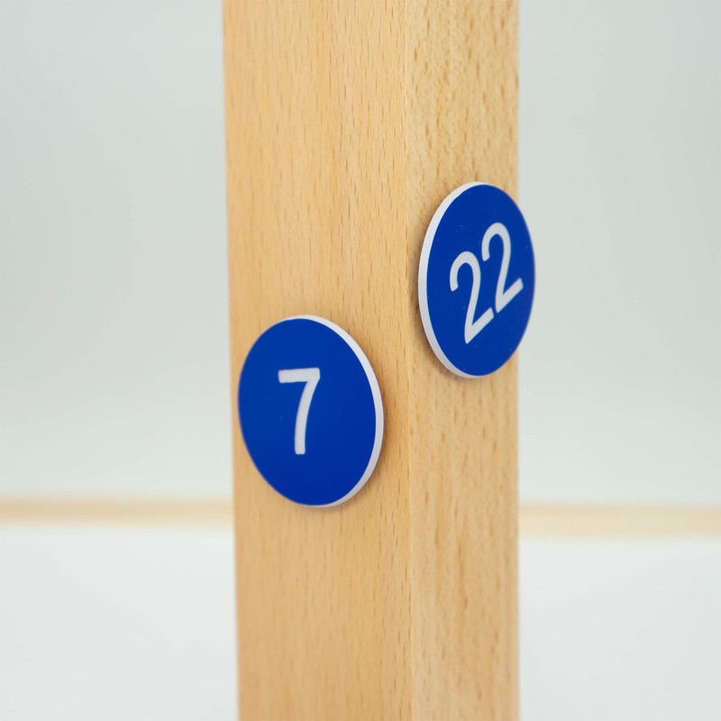 Plastic Engraved Numbered Number Tags ID Tags Keychains No Hole