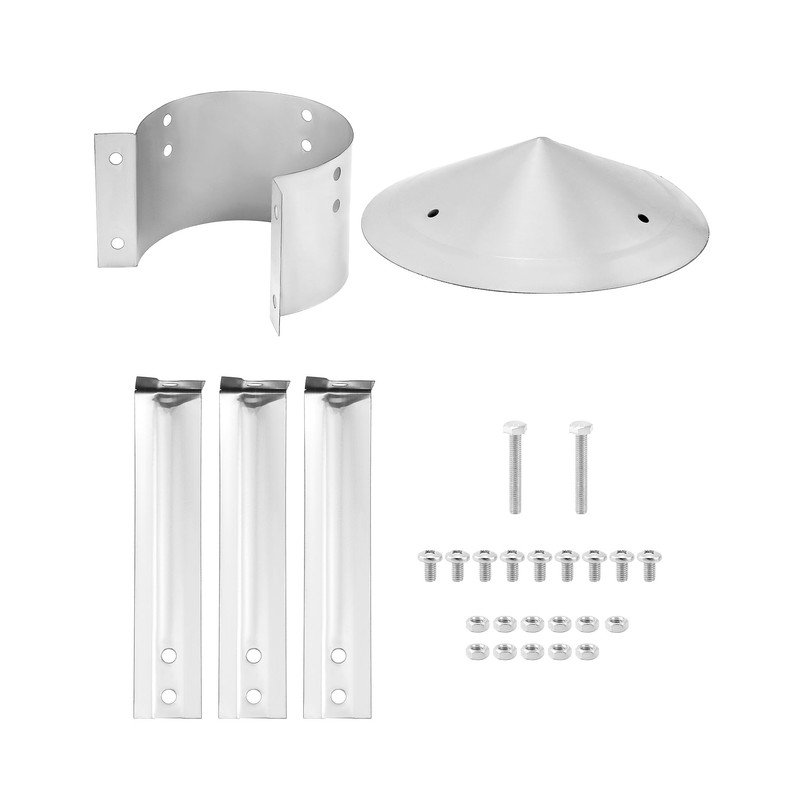 QWORK® 304 Edelstahl schornsteinabdeckung, 80mm, Regenhaube für den Schornstein
