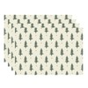 BOTB LIHM Christmas Tree Green Winter Xmas Cloth Placemats Set