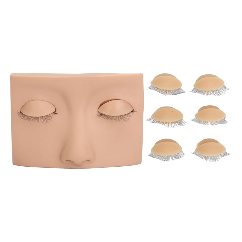 Eyelash Mannequin Head Practice Realistic Half Face Makeup Head Training