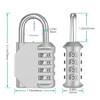 ZHEGE Padlock Combination Lock, 4-Digit Lock for Gym Locker, Tool