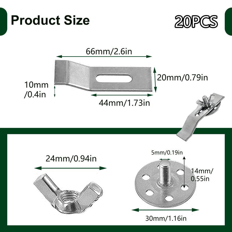 20 PCS Undermount Sink Brackets, Undermount Sink Clips Kitchen Sink
