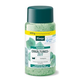 Kneipp Bath Crystals Cold Time – Bath Salt Storage Pack – with Natural Salt from Luisenhall & Natural Eucalyptus & Mint Essential Oils – Aromatic Effect – 600 g