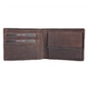 H.I.S Men's Wallet Purse W 34/1170 Dark Brown