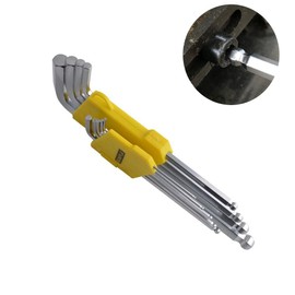 Gunpla Long Arm Ball Point Allen Hex Key Wrench Ball End Hex Key Set, 9-Piece, 1.5-10mm for Home Use and DIY