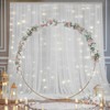 10×10ft White Tulle Backdrop Curtain with Lights String for Parites,
