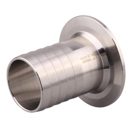 DERNORD 2" Tri Clamp to 1.5" Hose Barbed Adapter SUS304 Sanitary Hose Barb Pipe Fitting (1.5 Inch Barb Hose)