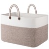 OIAHOMY 95L Large Blanket Basket, 24”x16”x15” Rectangle Woven Baskets For