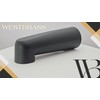 Westbrass E507-1F-62 7" Reach Wall Mount Tub Spout, Matte Black
